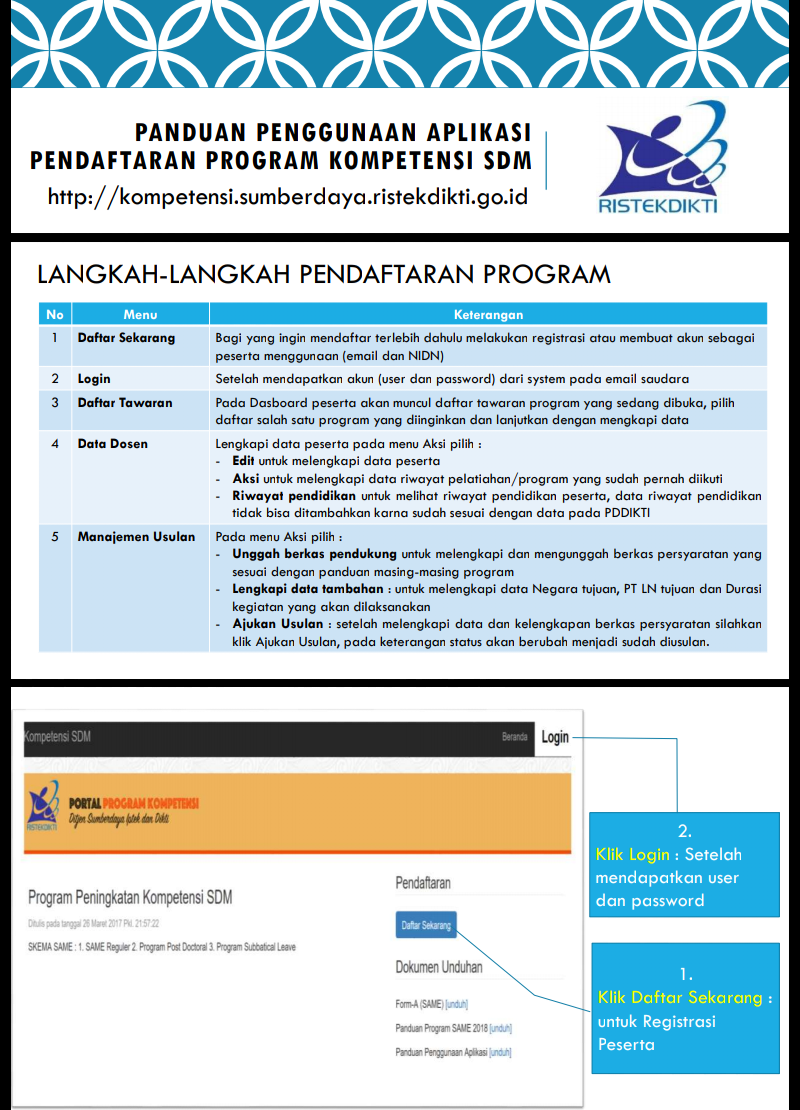Panduan Penggunaan Aplikasi Pendaftaran Program Kompetensi SDM